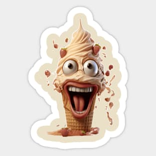 ICE CREAM SKULL Sticker